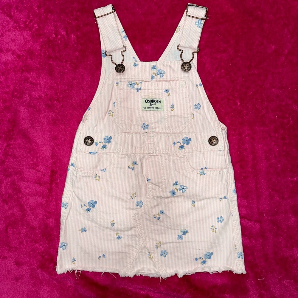 OshKosh B'gosh Pink Floral Kids Overalls
